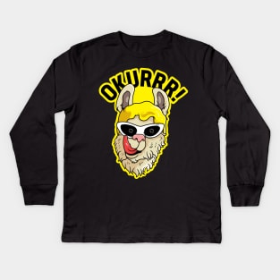 OKURRR Cardi-B Llama Kids Long Sleeve T-Shirt